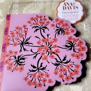 NWT ANA DAVIS METALLIC FLORAL LINED NOTEBOOK